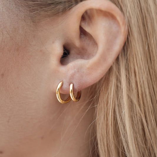 kleine Chunky Creole Ohrringe