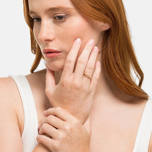 Weißer Zirkonia verstellbarer Ring