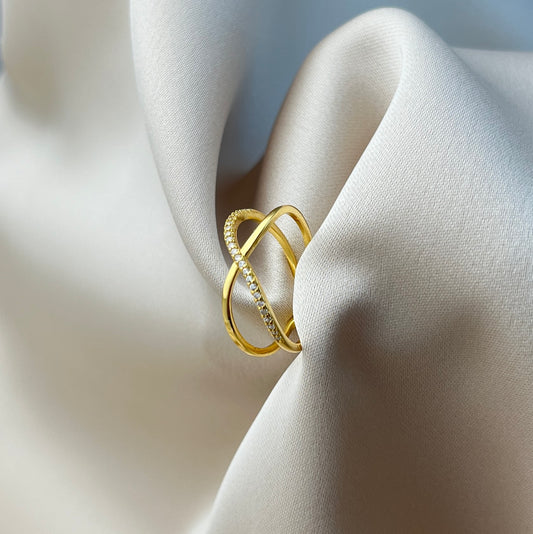 Goldener X Ring