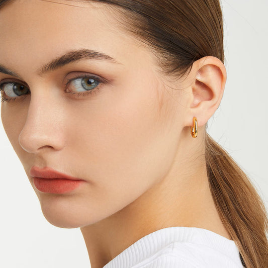 U-Form Creolen Ohrringe