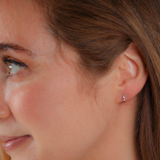 Gold und Silber Zweifarbige Creolen Ohrringe