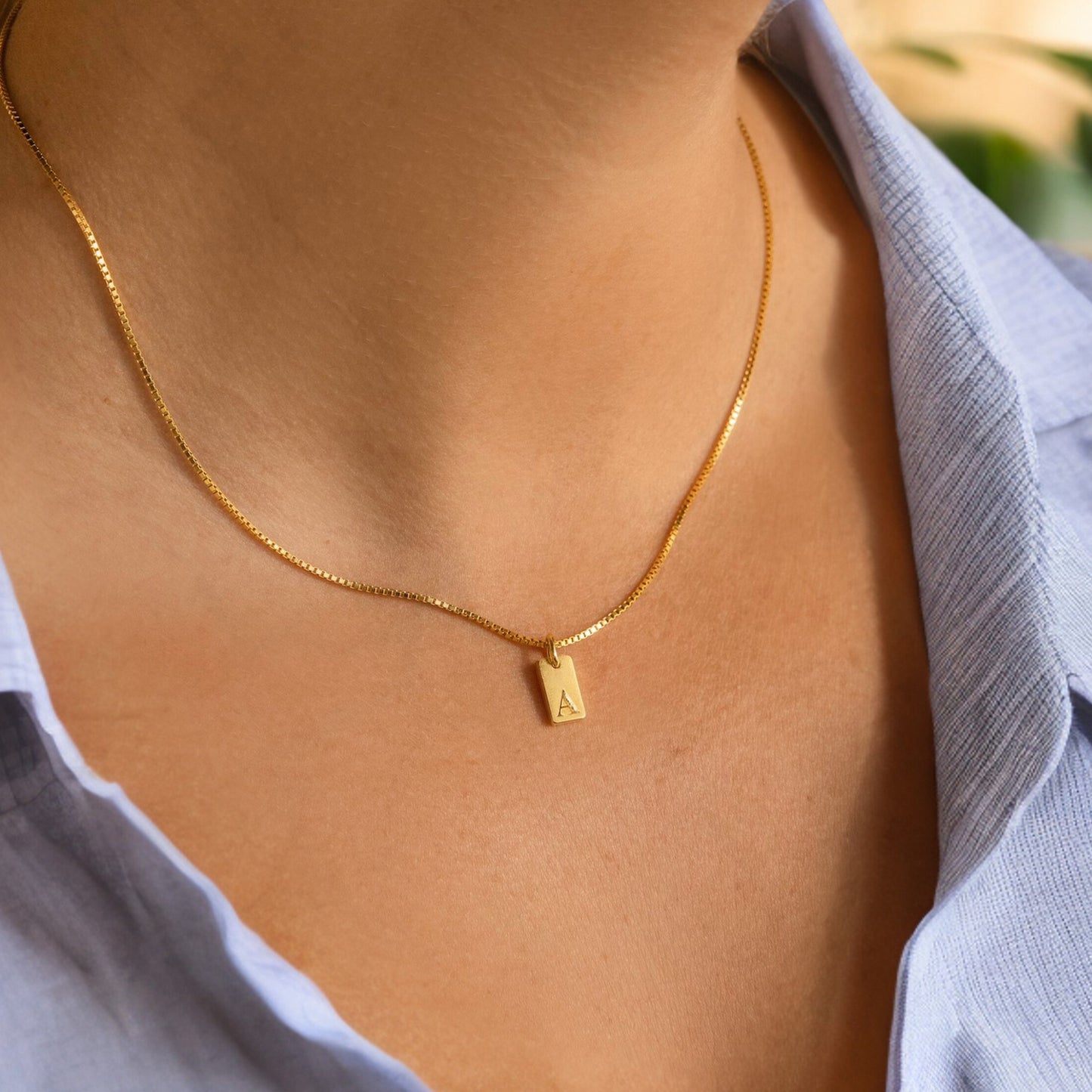 HOT SALE!! Zierliche Initial Halskette