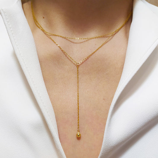 Mehrschichtige Chokerhalsketten Ball Anhänger