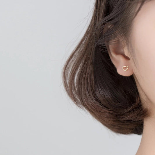 Herzförmiger Ohrstecker