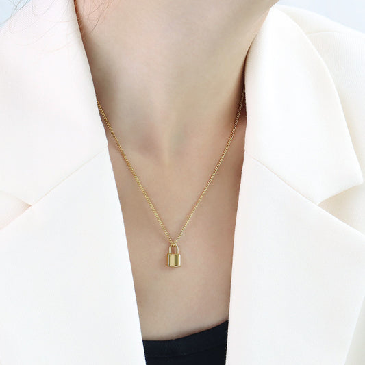 Zierliche Vorhängeschloss Halskette