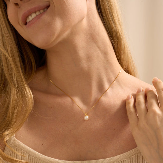 Perleanhänger Halskette