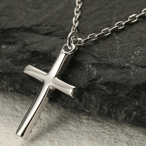 Kreuz Anhänger mit Zirkonia Halskette