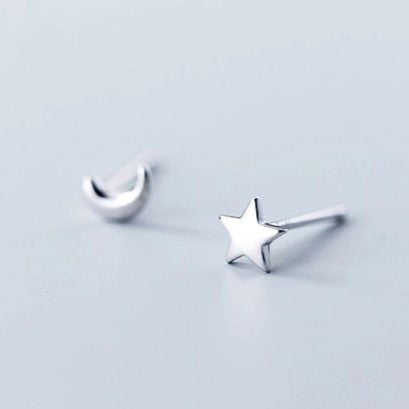 Mond und Stern Ohrstecker zur Pflege der Ohrlöcher